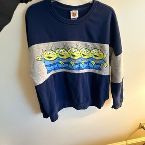 Disney Blue and Gray Crew Neck Sweater